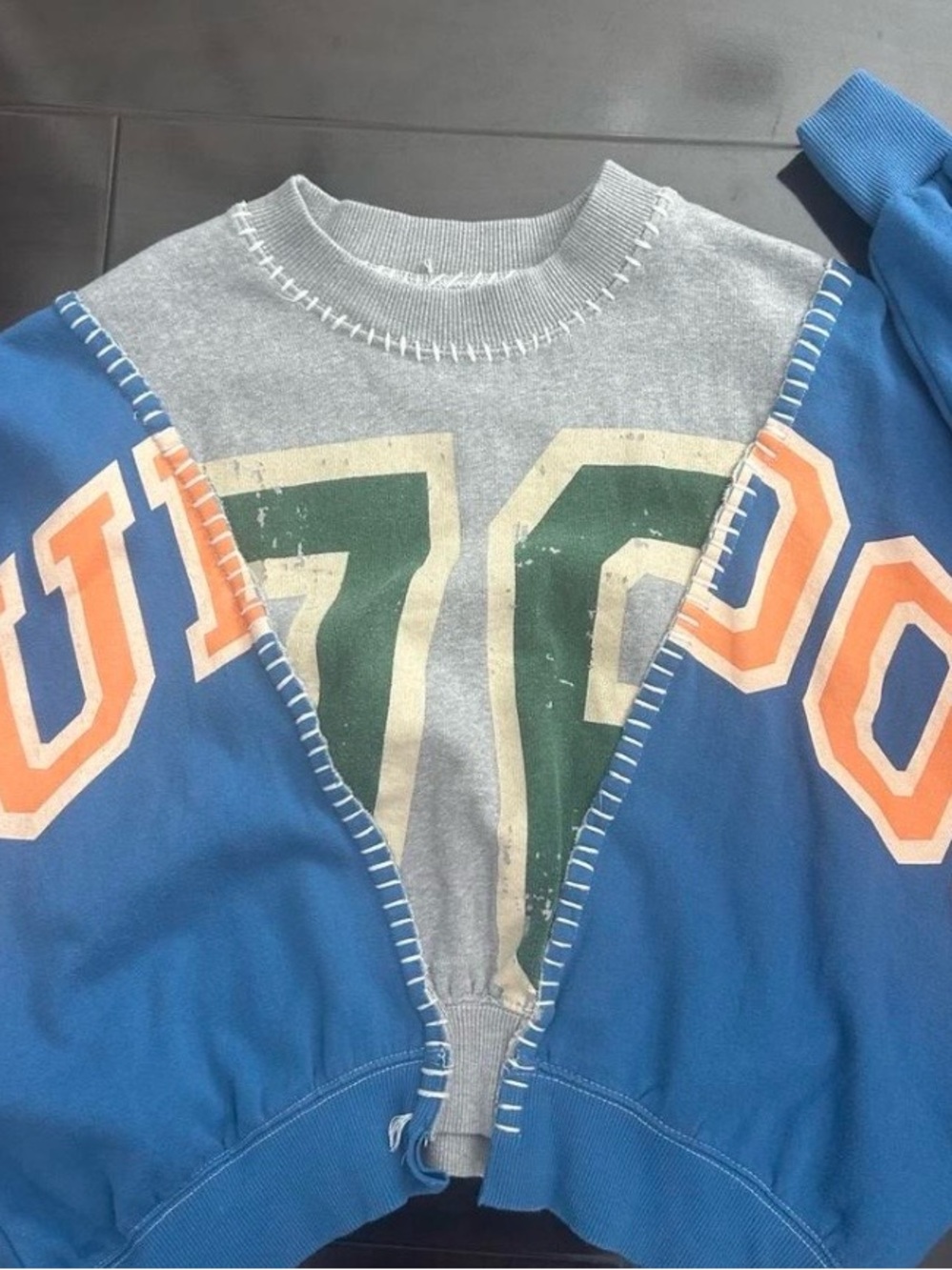 Urban Outfitters BDG Martina Splice Crewneck Sweatshirt - Picture 4 of 4